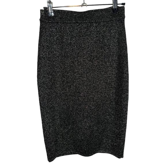 Diane Von Furstenberg Black Gold Sparkly Pencil‎ Skirt P / XS - Picture 3 of 10